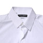 Dolce & Gabbana White Cotton GOLD Long Sleeves Formal Shirt