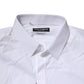 Dolce & Gabbana White Cotton GOLD Long Sleeves Formal Shirt