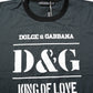 Dolce & Gabbana Black Cotton Printed Short Sleeves T-shirt