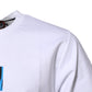 Dolce & Gabbana White Cotton Crew Neck Graphic Print T-shirt