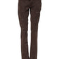 CYCLE Brown Cotton Low Waist Skinny Casual Jeans