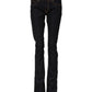 GF Ferre Dark Blue Cotton Mid Waisted Skinny Denim Jeans