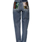 Dolce & Gabbana Blue Cotton Tattered High Waist Denim Jeans
