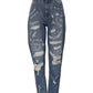 Dolce & Gabbana Blue Tattered High Waist Women Denim Jeans