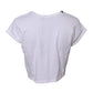 Dolce & Gabbana White Cotton Short Sleeves Cropped T-shirt