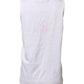 Dolce & Gabbana White Cotton Printed Sleeveless Round Neck Top