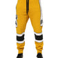 Dolce & Gabbana Yellow Cotton Print Jogger Sweatpants Pants