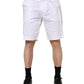 Dolce & Gabbana White Chinos Cotton Stretch Casual Shorts