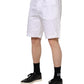 Dolce & Gabbana White Chinos Cotton Stretch Casual Shorts