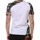Dolce & Gabbana White Camouflage Cotton Men Crew Neck T-shirt