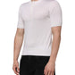 Dolce & Gabbana White Silk Short Sleeves Men Henley T-shirt