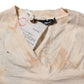 Dolce & Gabbana Beige Logo Print Short Sleeve V-neck T-shirt