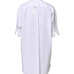 Moschino Couture White Printed Collared Button Mini Shirt Dress
