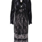 Roberto Cavalli Black Floral Viscose Sheath Midi Dress