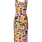 Dolce & Gabbana Multicolor Floral Knee Length Sheath Dress