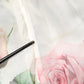 Dolce & Gabbana White Floral Roses Silk Maxi Long Gown Dress