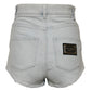 Dolce & Gabbana Light Blue Washed Denim Cotton Hot Pants Shorts
