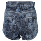 Dolce & Gabbana Blue Floral Print Denim Cotton Hot Pants Shorts