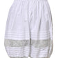 Dolce & Gabbana White Lace Paneled Cotton High Waisted Shorts