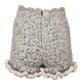Dolce & Gabbana Metallic Bouclé Knit Cashmere Ruffled Shorts
