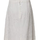 Dolce & Gabbana White Floral Brocade A-line High Waist Skirt