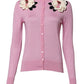 Dolce & Gabbana Pink Floral Detailing Cardigan Sweater