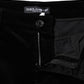 Dolce & Gabbana Black Cotton Skinny Capri Cropped Denim Jeans