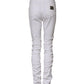 Dolce & Gabbana White Tattered Cotton High Waist Denim Jeans