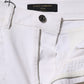 Dolce & Gabbana White Tattered Cotton High Waist Denim Jeans
