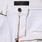 Dolce & Gabbana White Cotton High Waist Straight Denim Jeans