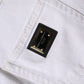 Dolce & Gabbana White Cotton High Waist Straight Denim Jeans
