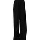 Dolce & Gabbana Black Cotton HighWaist Wide Leg Pants