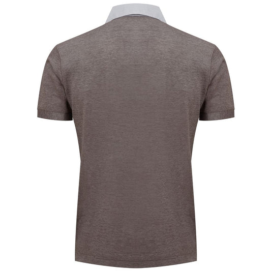 Corneliani Bicolor Cotton Shortsleeve Shirt