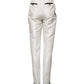 Dolce & Gabbana White High Waist Straight Dress Trouser Pants
