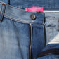 Dolce & Gabbana Blue Cotton High Waist Flared Denim Jeans