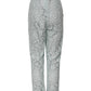 Dolce & Gabbana Mint Green Cotton Floral Lace Trousers Pants