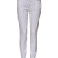 Dolce & Gabbana White Cotton Low Waist Skinny Denim Jeans