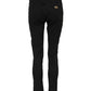 Dolce & Gabbana Black Cotton Logo Skinny Mid Waist Denim Jeans