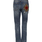 Dolce & Gabbana Blue Cotton Boyfriend Tattered Denim Jeans