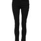 Dolce & Gabbana Black Cotton Skinny Mid Waist Denim Jeans