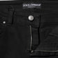 Dolce & Gabbana Black Cotton Skinny Mid Waist Denim Jeans