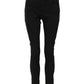 Dolce & Gabbana Black Cotton Logo Skinny Mid Waist Denim Jeans