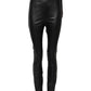 Dolce & Gabbana Black Leather Elastic Waist Pants