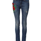 Dolce & Gabbana Blue Cotton Low Waist Skinny Denim Jeans