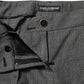 Dolce & Gabbana Gray Checkered High Waist Flared Pants