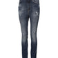 Dolce & Gabbana Blue Cotton HighWaist Skinny Denim Jeans