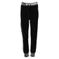 Dolce & Gabbana Black Cotton Jogger Logo Waist Pants
