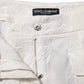 Dolce & Gabbana White Cotton Floral Jacquard Pants
