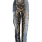 Dolce & Gabbana Multicolor Patchwork Tapered Denim Jeans