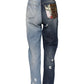 Dolce & Gabbana Multicolor Patchwork Tapered Denim Jeans